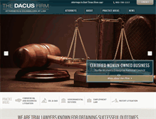 Tablet Screenshot of dacusfirm.com